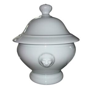 Elegant White Ceramic Lidded Jar